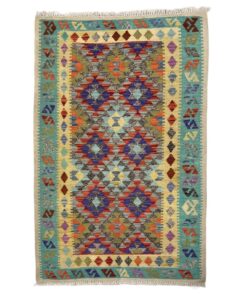 Aman Persian Rugs Authentic Afghan Chobi Kilim Area Rug - 146 x 100 cm
