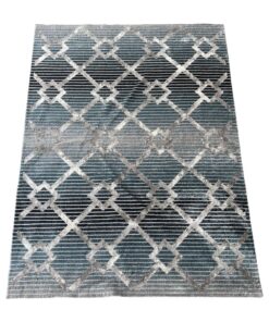 Aman Persian Rugs Contemporary Grey Blue Decor Rug - 230 x 160 cm