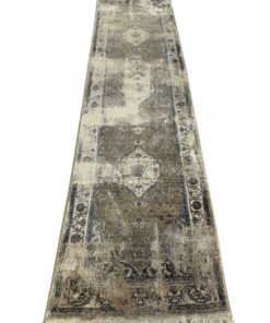 Aman Persian Rugs, Floral Vintage Faded Look Runner, Rug - 300 x 80 cm