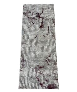 Aman Rugs, Artistic Modern Beige & Red Runner/Rug - 200 x 80 cm