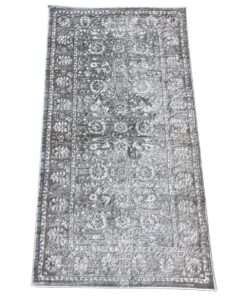 Aman Rugs Floral Turkish Beige Grey Rug - 150 x 80 cm