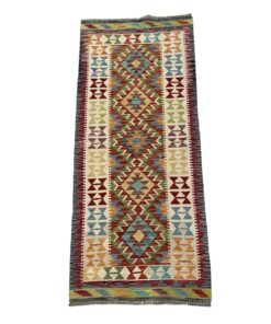 Aman Rugs Hand Knotted Afghan Choubi Kilim Passage Runner - 200 x 83 cm