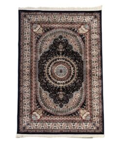 Aman Rugs - Persian Design Machine Made Navy Blue Area Rug - 170 x 120 cm