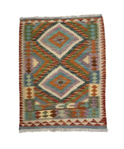 Aman Rugs Vintage Style Afghan Hand-Knotted Choubi Kilim - 117 x 88 cm