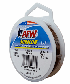 American Fishing Wire Surflon Camo Brown Leader Wire 27Kg/60Lb