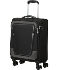 American Tourister Pulsonic 55cm Carry-on Spinner - Asphalt Black