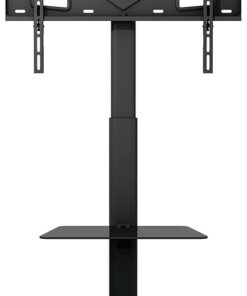 Anchor Home TV Floor Stand with Glass Shelve Base for 37-70 inches flat TV