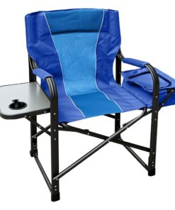 Anchor Lightweight Foldable Directors Camping Chair Cooler Bag & Tray 120kg - Blue