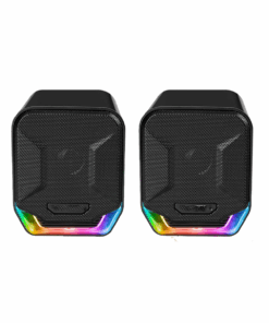 Andowl Lightning Mini Desk Speakers - Black