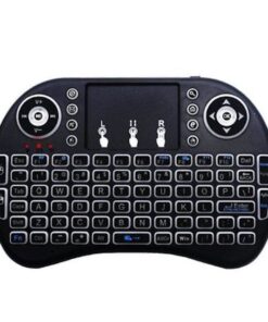 Andowl Mini Wireless Keyboard - Backlit Multimedia Remote with Touchpad