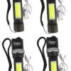 Andowl Rechargeable Super Bright Alloy Torch - Q9626D - Pack of 4