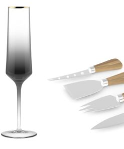 Andy Cartwright Afrique Dusk Champagne Glass Set & Le Quartet - Cheese Set