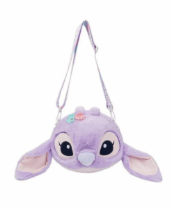 Angel Soft Plush Crossbody Shoulder Bag - 35x30cm - Lilo & Stitch - Purple