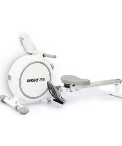 Angry Fit Fitness Rower - 3Kg Flywheel with Bluetooth - White, Grey