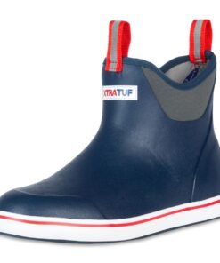 Ankle Deck Boot - Navy Red - UK 8
