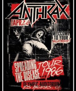Anthrax Spreading The Disease 1986 Poster with Black Frame