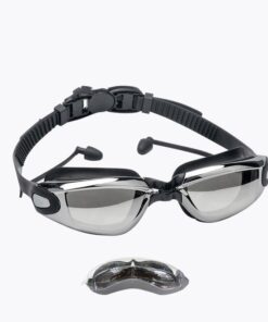 Anti-Fog Electroplating Swimming Goggles Myopia Waterproof - Black600