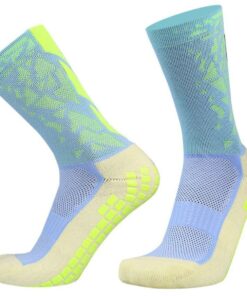 Anti Slip Unisex Athletic Sports Socks - UK 5-10 - Blue Green