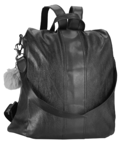 Anti-Theft Backpack for Ladies Water-proof Shoulder Bag for School Travel - Black