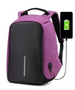 Anti-Theft Backpack with USB Port - Purple