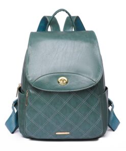 Anti-Theft Backpack Women's Ladies New Fashion Student Leisure Travel Bag - Blue