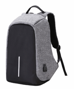 Anti-Theft Laptop Backpack with USB Charging Port - Grey