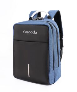 Anti-Theft Travel Backpack Laptop Bag with USB Charging Port & Lockable - Blue