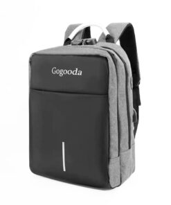 Anti-Theft Travel Backpack Laptop Bag with USB Charging Port & Lockable - Grey