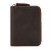 Antimagnetic Leather Large Capacity Accordion Credit Card Holder - Dark Brown