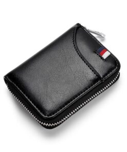 Antimagnetic RFID Zipper Leather Large-capacity Cards Holder Wallet - KB155