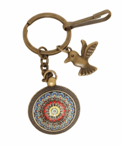 Antique Bird Charm - Keychain - Keyring - Keyholder