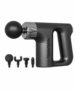 Aorlis AO-77942 Rechargeable Adjustable 5 Speed Electric Massage Gun 4 In 1