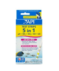 Api 5 In 1 Test Strips - Ph, No2, No3,Kh & Gh - 25 Strips