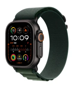 Apple Watch Ultra 2 Cell 49mm Blk Titanium with Dark Green Alpine Loop Med