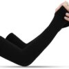 Aqua X & Let's Slim Cooling Seamless Ice Silk UV Arm Sleeves - Black