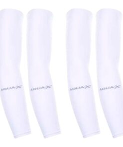 AQUA-X Sport UV Protection Arm Sports Sleeves - 2 Pack - White