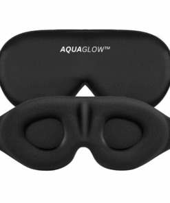 AquaGlow Sleep Eye Mask - 3D Memory Foam/100% Light Blocking/Zero Pressure
