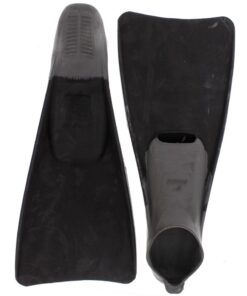 Aqualine Adult Swim Fins - Grey/Black (Size: 11-12)