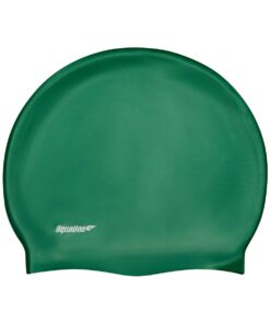 Aqualine Silicone Swim Cap - Green