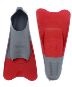 Aqualine Training Fins - Grey/Red (Size: 7-8)