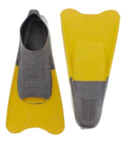 Aqualine Training Fins - Grey/Yellow (Size: 5-7)