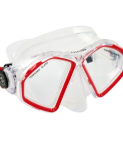 Aqualung Hawkeye SN Snorkeling Mask - Transparent, Red