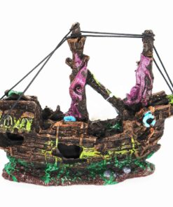 Aquarium Decorations Shipwreck - Fish Tank Battleship Ornament(19cm x 15cm)