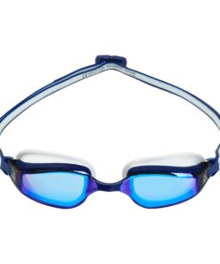 Aquasphere Fastlane - Blue Titanium Mirrored Lens - Blue/White Swim Racing Goggle