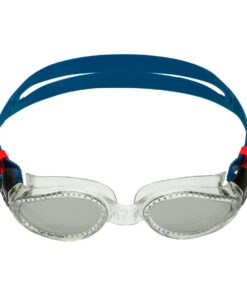 Aquasphere Kaiman - Silver Titanium Mirrored Lens - Clear/Petrol Swim Goggles