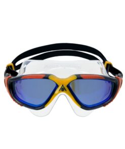 Aquasphere Vista - Indigo Titanium Mirrored Lens - Grey/Orange Swim Mask