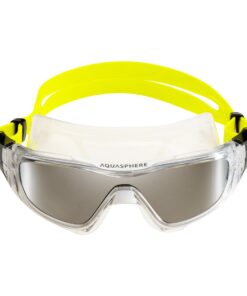 Aquasphere Vista Pro - Silver Titanium Mirrored Lens - Yellow Swim Mask