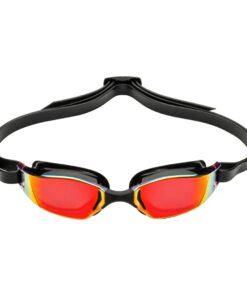 Aquasphere Xceed - Red Titanium Mirrored Lens - Black/Black Swim Racing Goggles