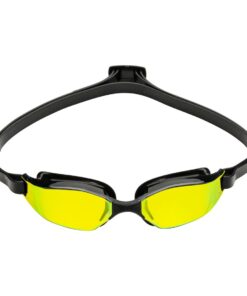 Aquasphere Xceed - Yellow Titanium Mirrored Lens - Black/Yellow Swim Racing Goggles