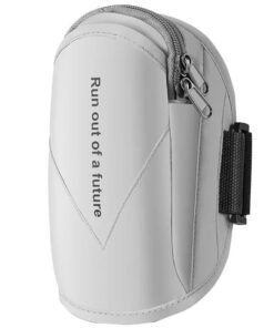 Arm Pouch For Running Reflective Sweatproof Running Armband Workout Bag - Grey